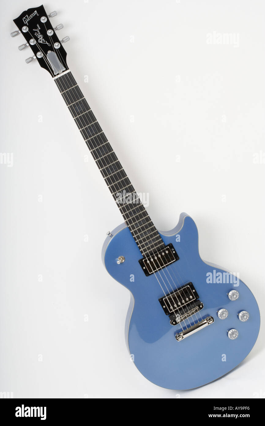 Blue Gibson Les Paul guitare électrique numérique Photo Stock - Alamy