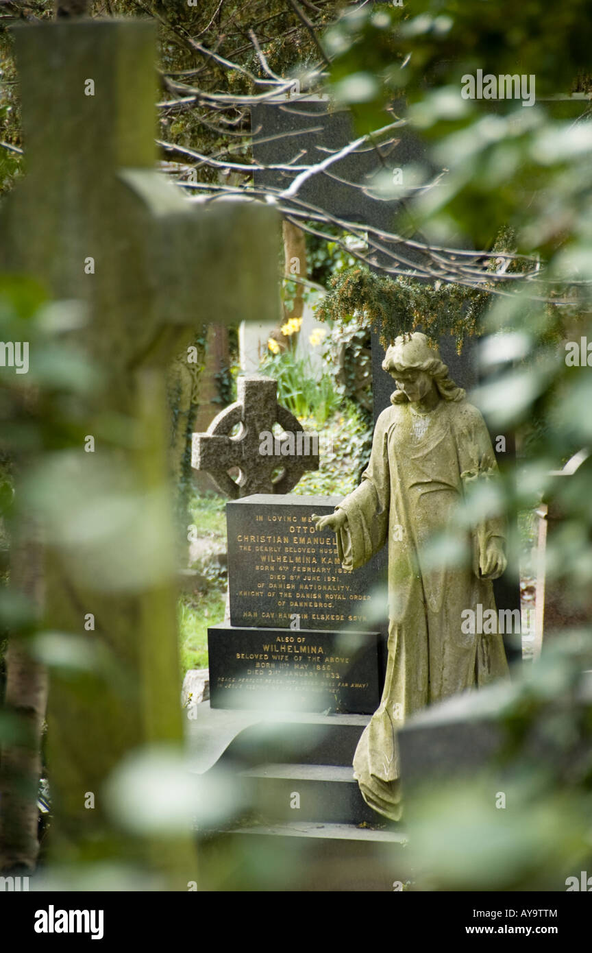 Le Cimetière de Highgate à Londres, Royaume-Uni Banque D'Images