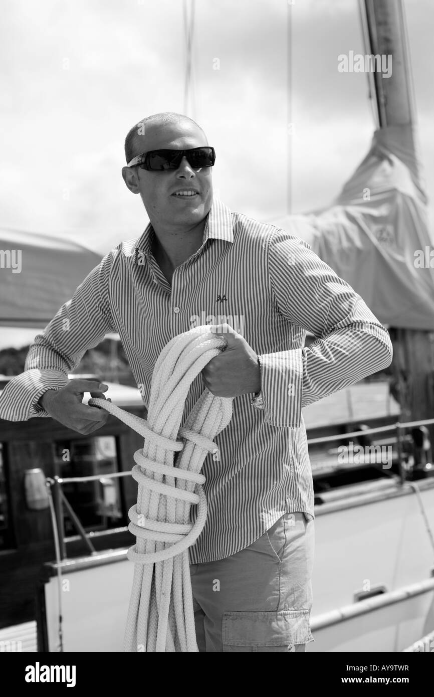 ÉQUIPAGE DE VOILE Banque D'Images