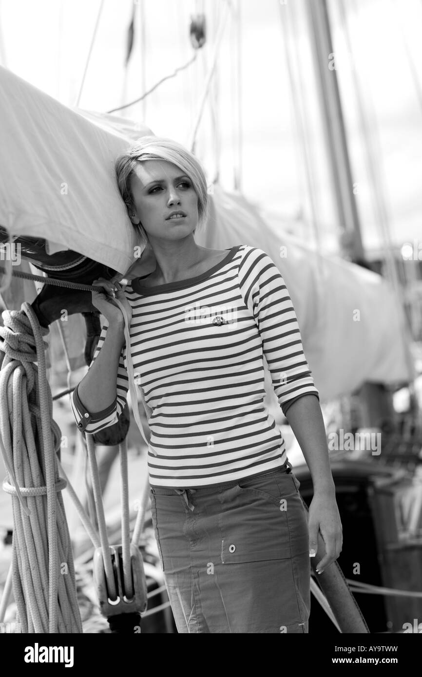 ÉQUIPAGE DE VOILE Banque D'Images