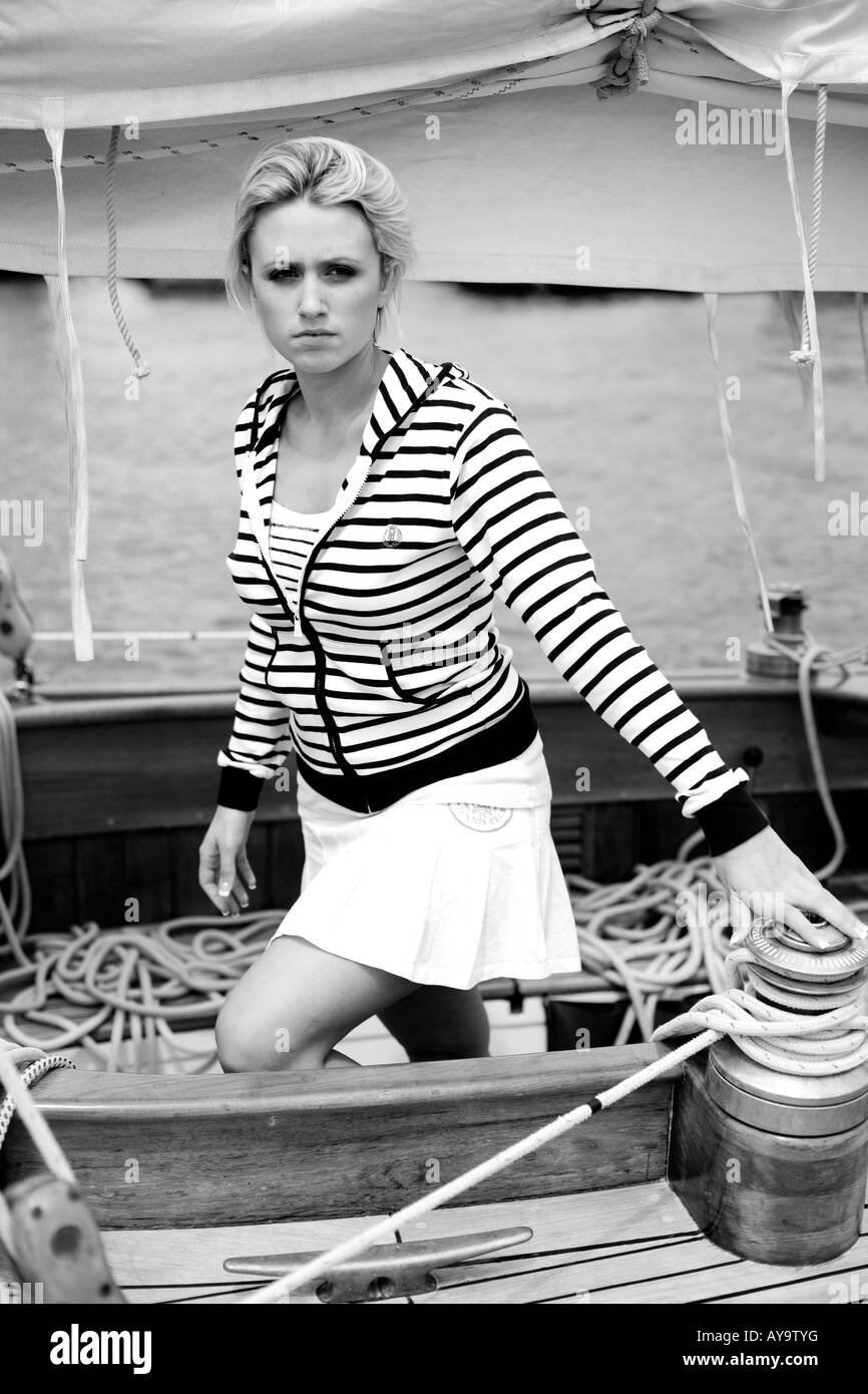 ÉQUIPAGE DE VOILE Banque D'Images