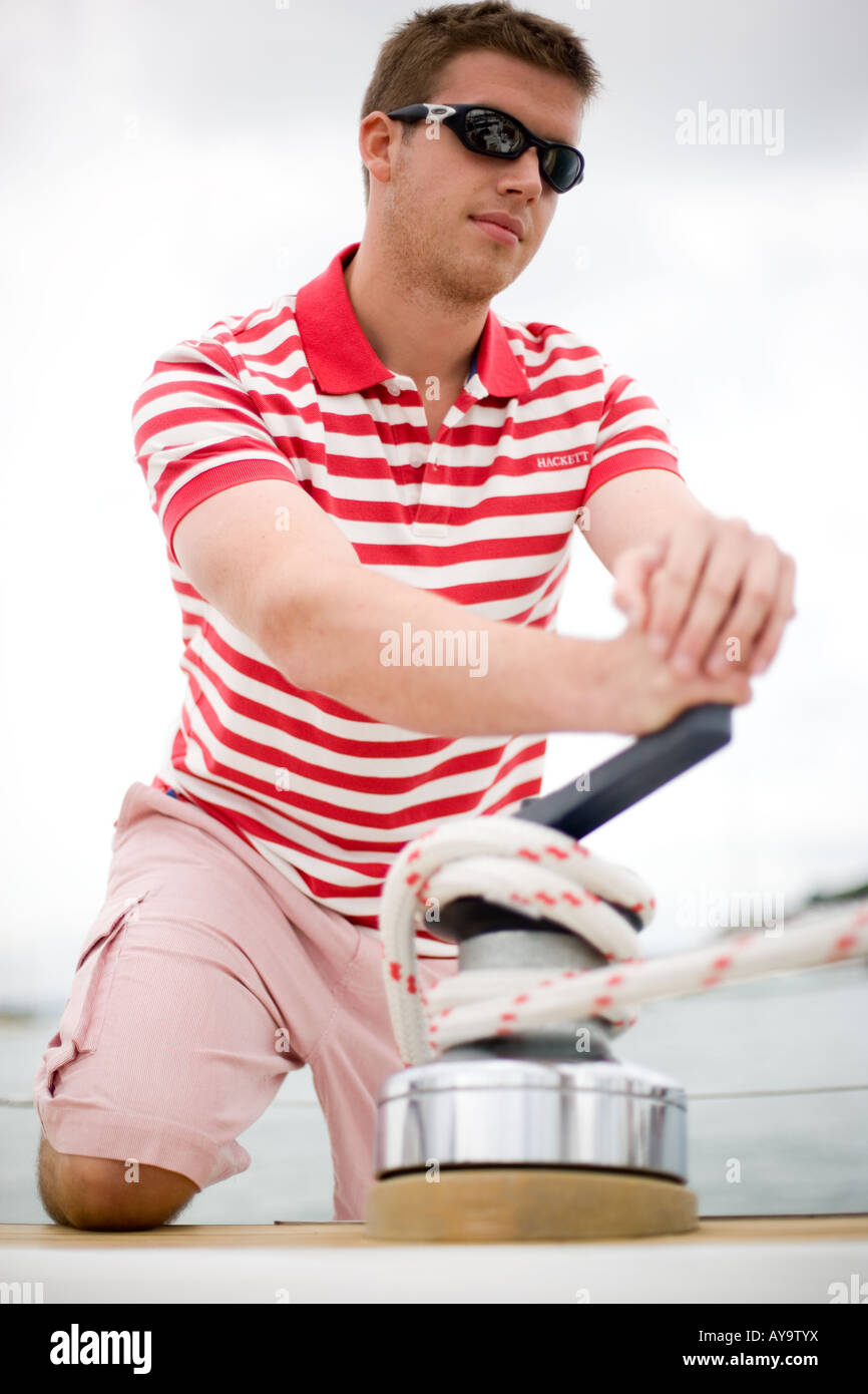 ÉQUIPAGE DE VOILE Banque D'Images