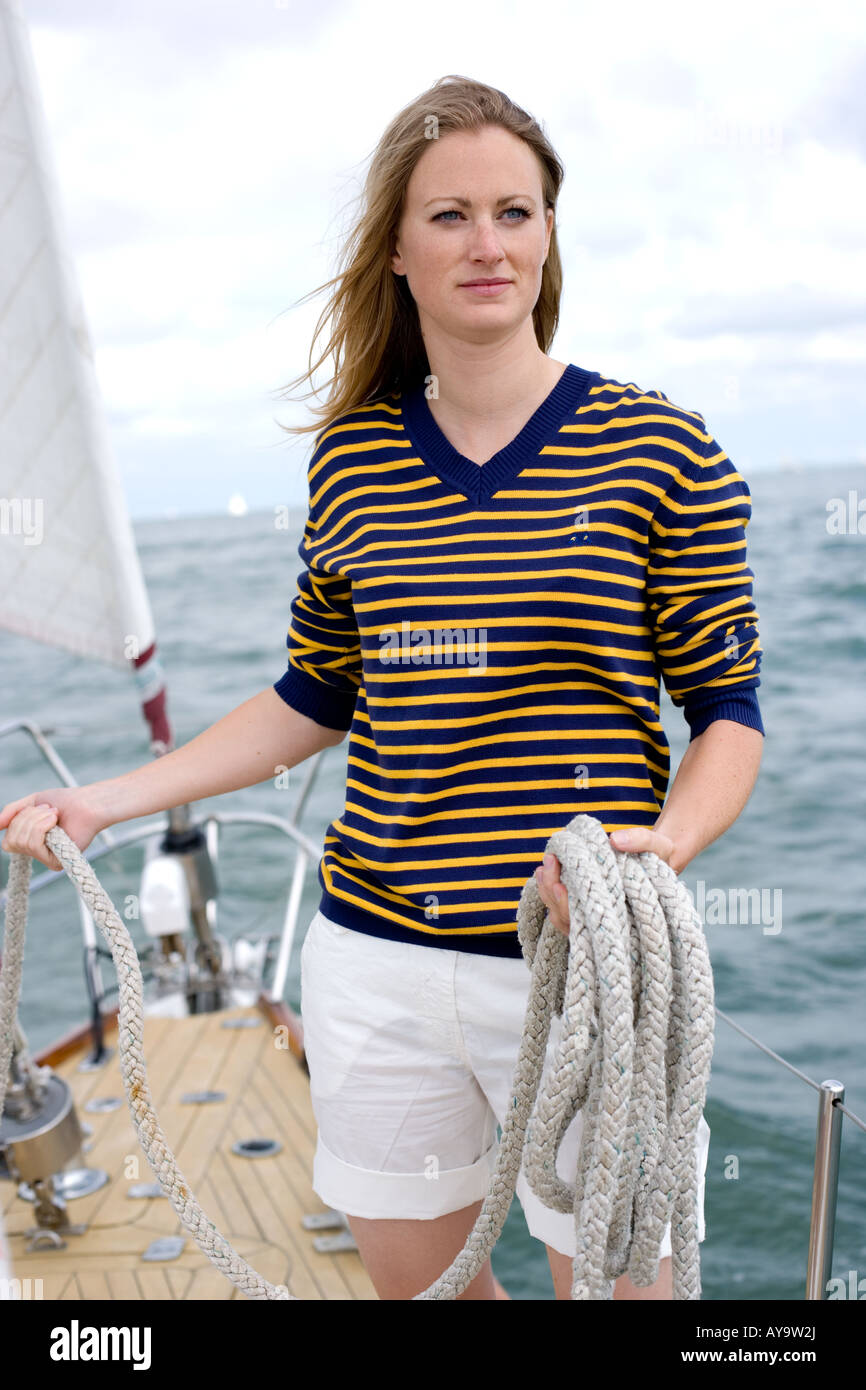 ÉQUIPAGE DE VOILE Banque D'Images