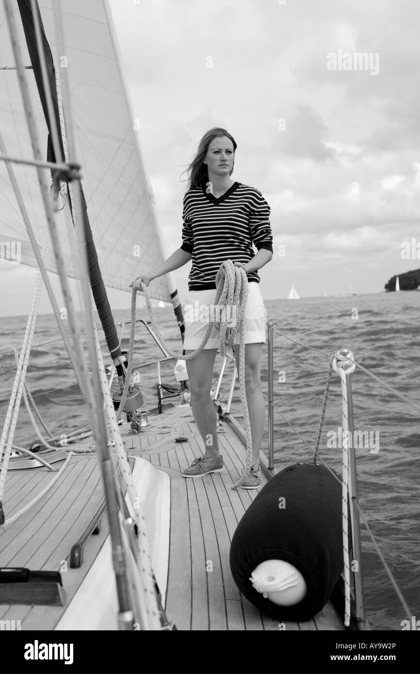 ÉQUIPAGE DE VOILE Banque D'Images