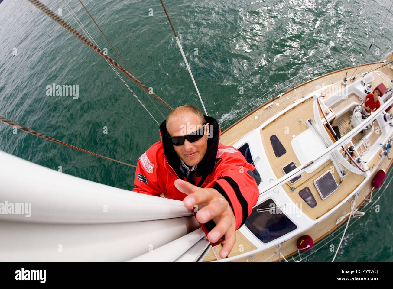 ÉQUIPAGE DE VOILE Banque D'Images