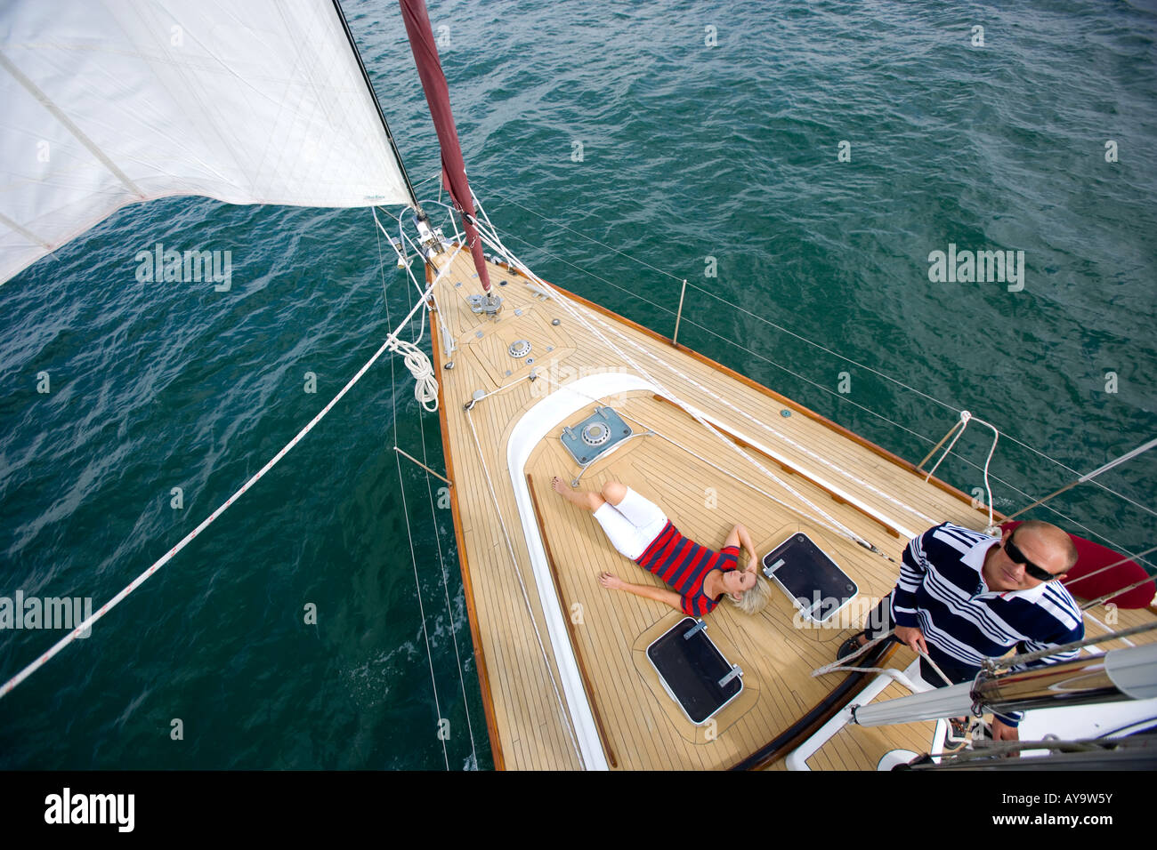 ÉQUIPAGE DE VOILE Banque D'Images