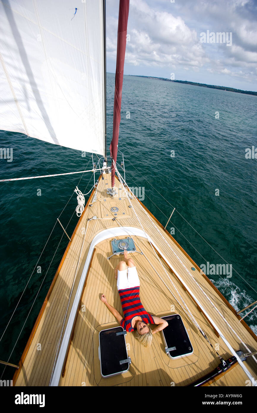 ÉQUIPAGE DE VOILE Banque D'Images