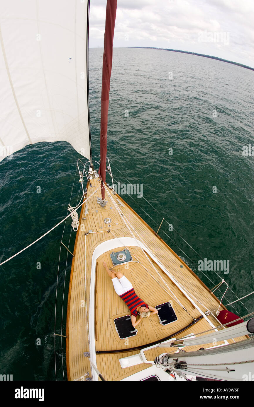 ÉQUIPAGE DE VOILE Banque D'Images