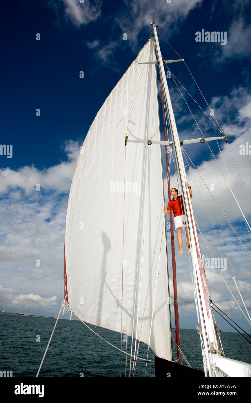 ÉQUIPAGE DE VOILE Banque D'Images