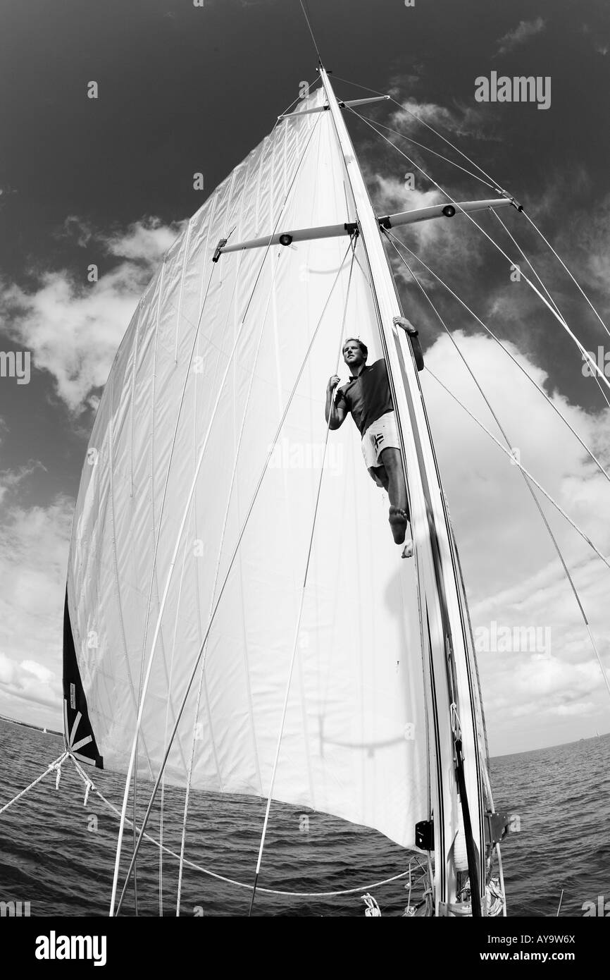 ÉQUIPAGE DE VOILE Banque D'Images