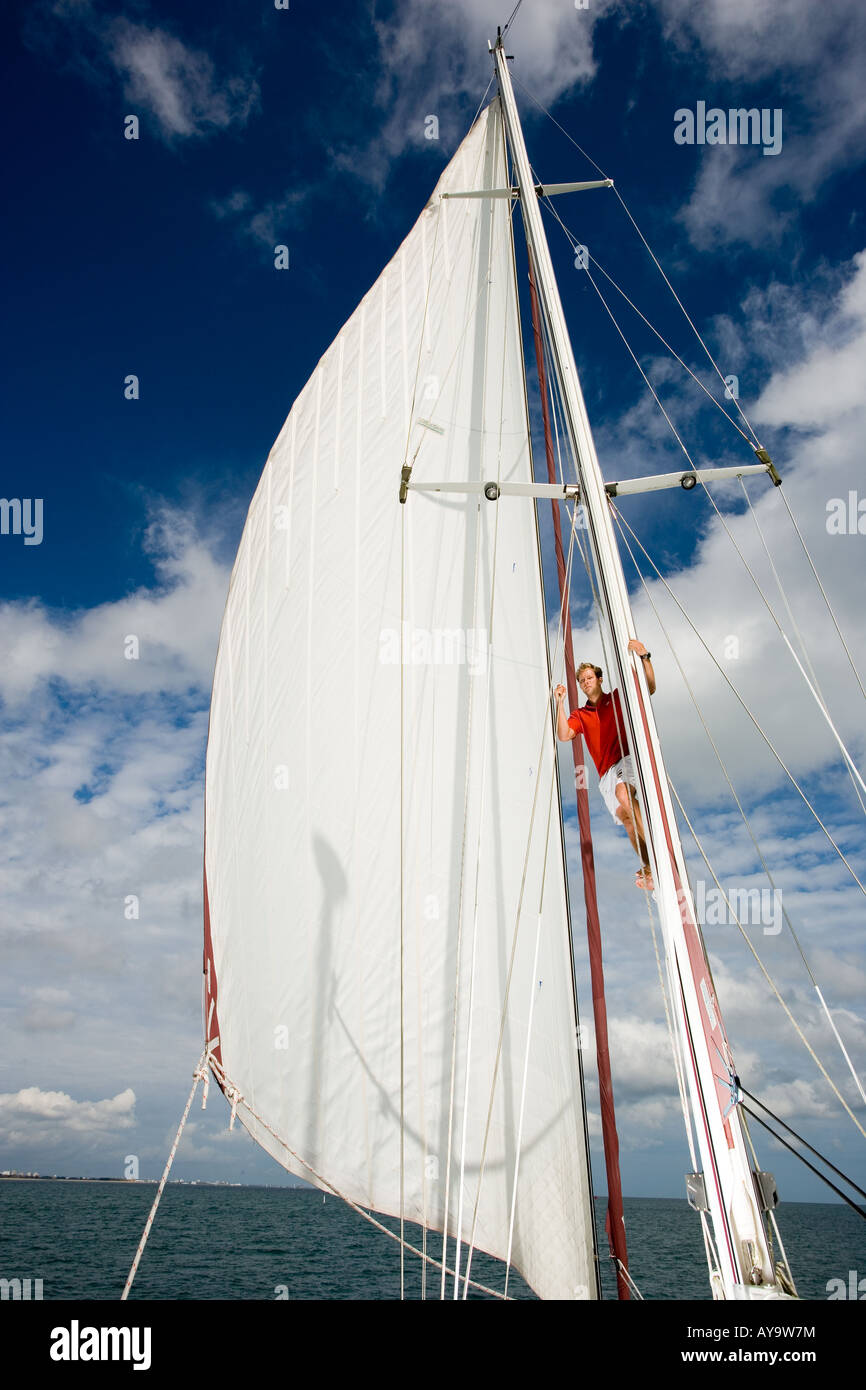 ÉQUIPAGE DE VOILE Banque D'Images