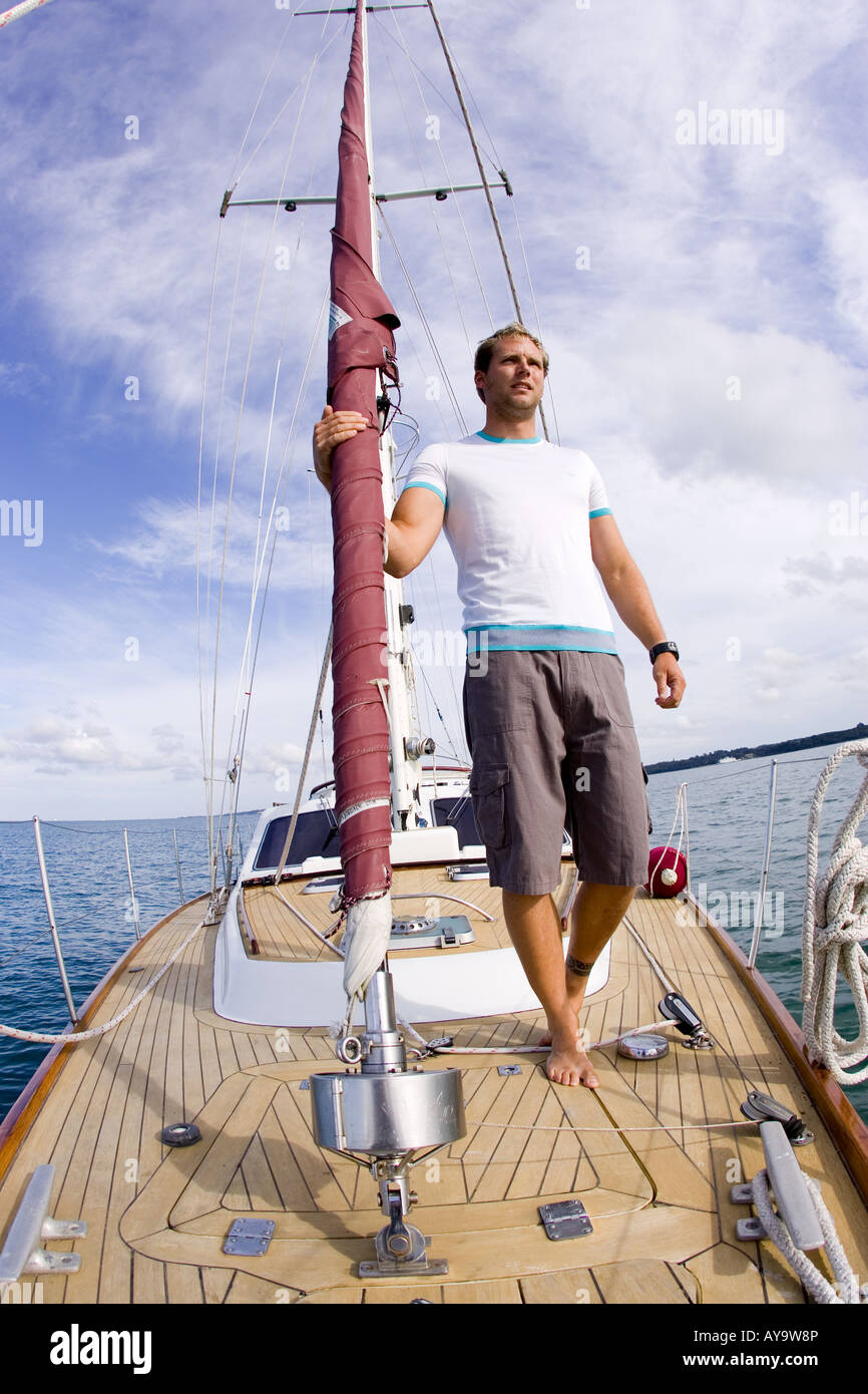 ÉQUIPAGE DE VOILE Banque D'Images