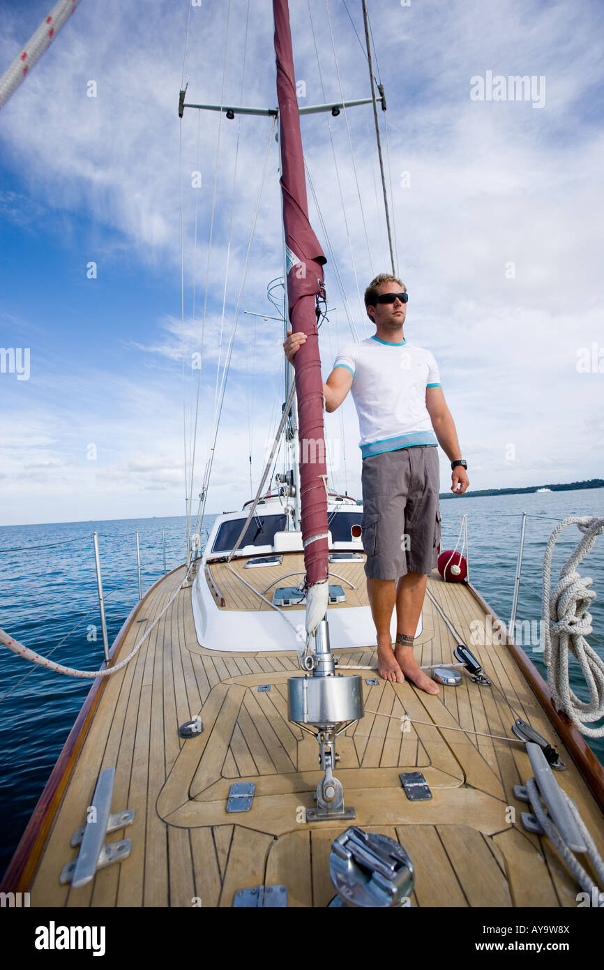 ÉQUIPAGE DE VOILE Banque D'Images