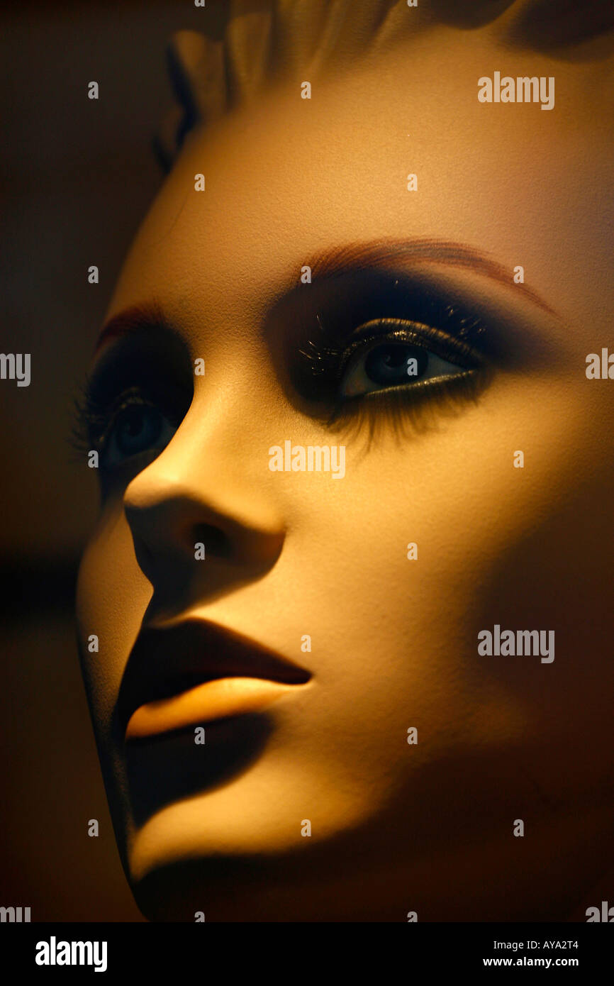 Mannequin à un show case Banque D'Images