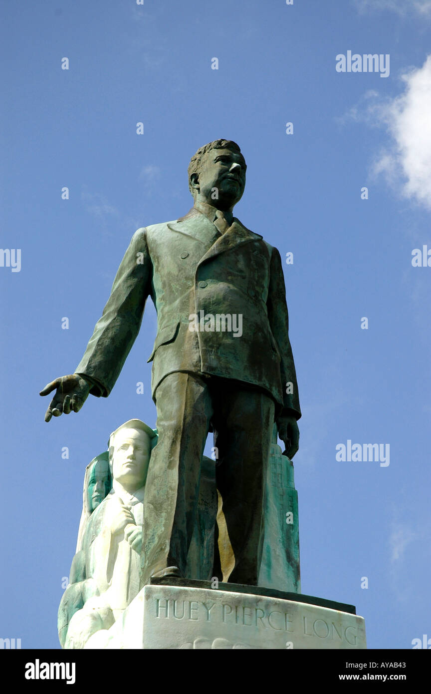 Baton Rouge LA LOUISIANE Gov Huey P Long statue Banque D'Images