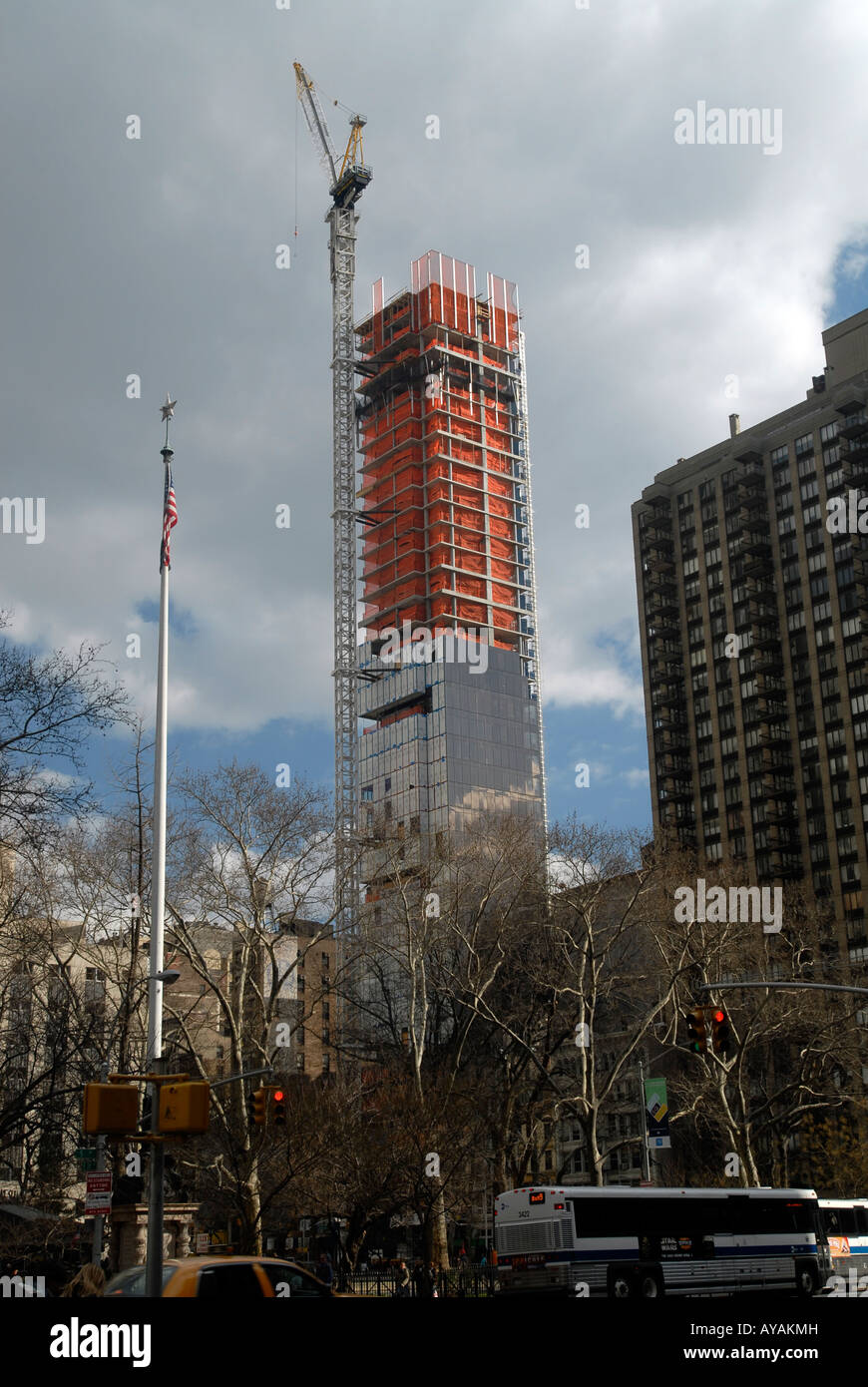 Site de construction près de Madison Square Park, à NEW YORK Banque D'Images