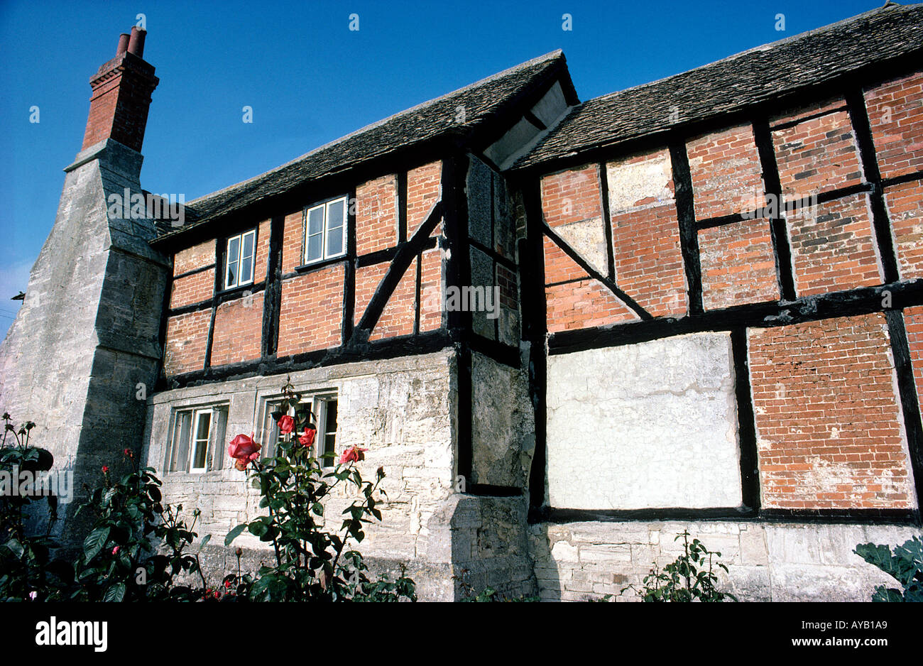 Wiltshire Angleterre Tudor Cottage Banque D'Images