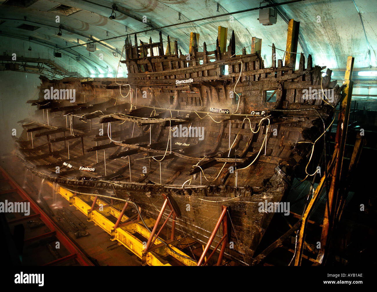 Mary Rose 16e siècle Musée Portsmouth Galleon Banque D'Images