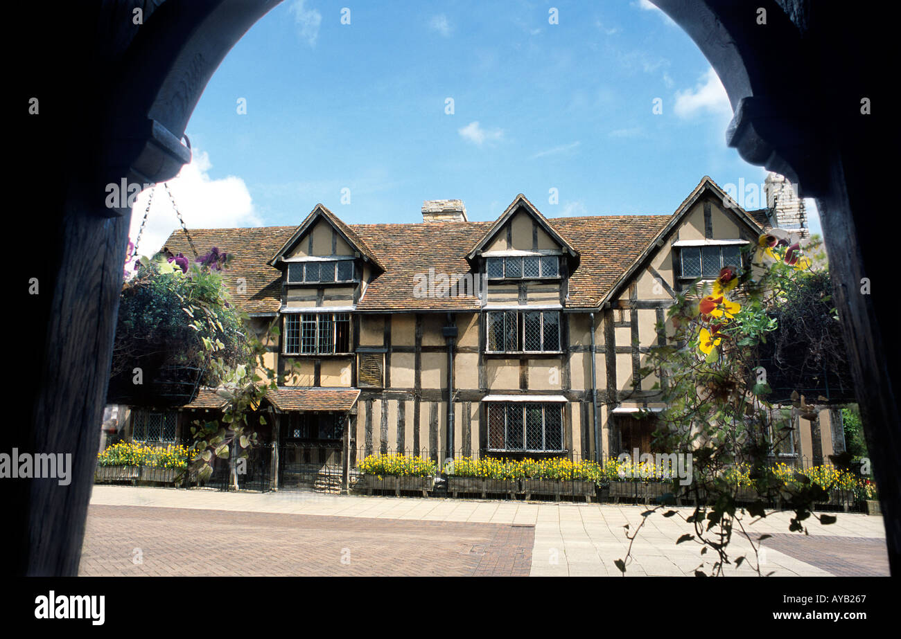La maison natale de Shakespeare à Stratford sur Avon Warwickshire en Angleterre Banque D'Images