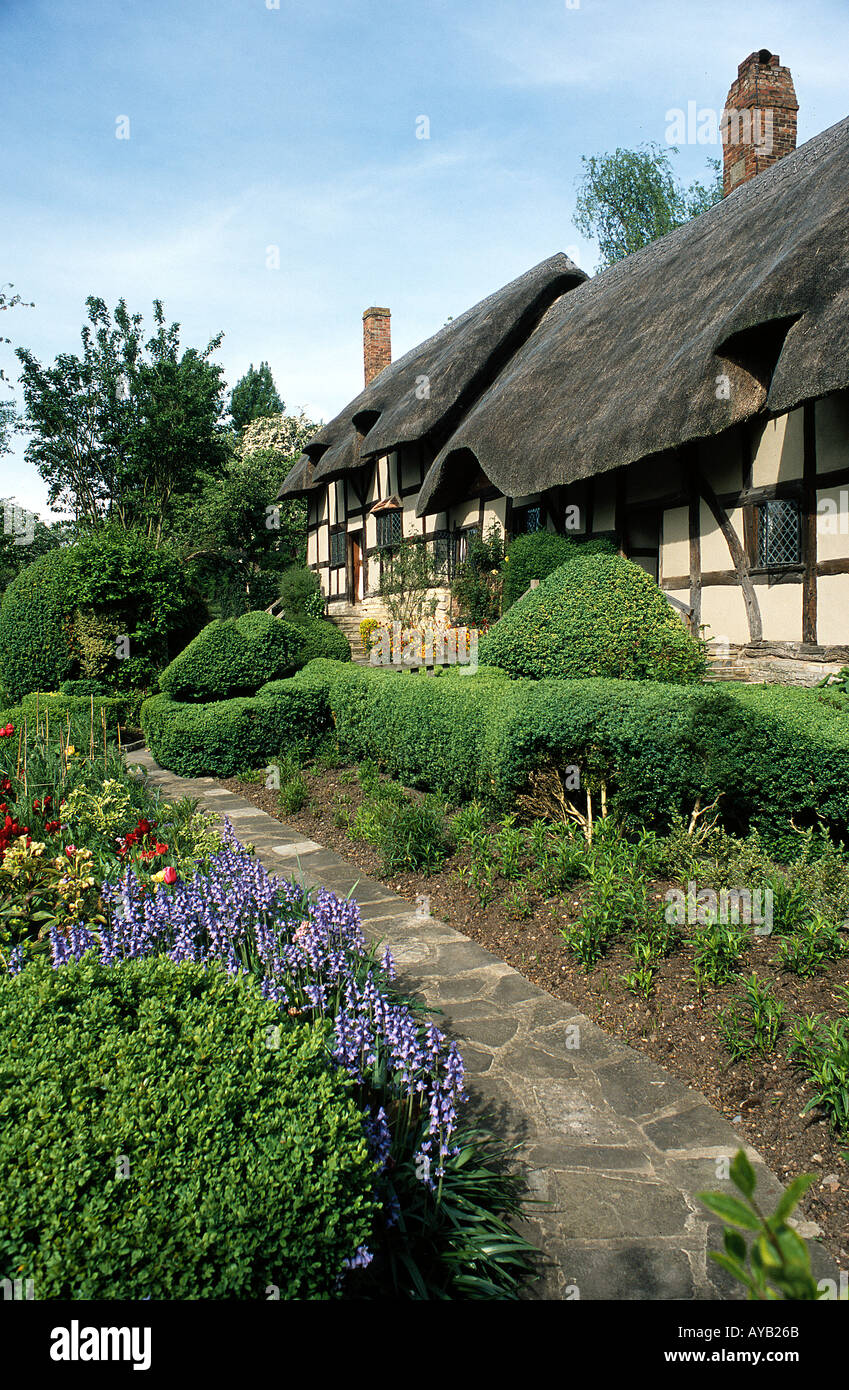 Ann Hathaways Cottage Stratford sur Avon Banque D'Images