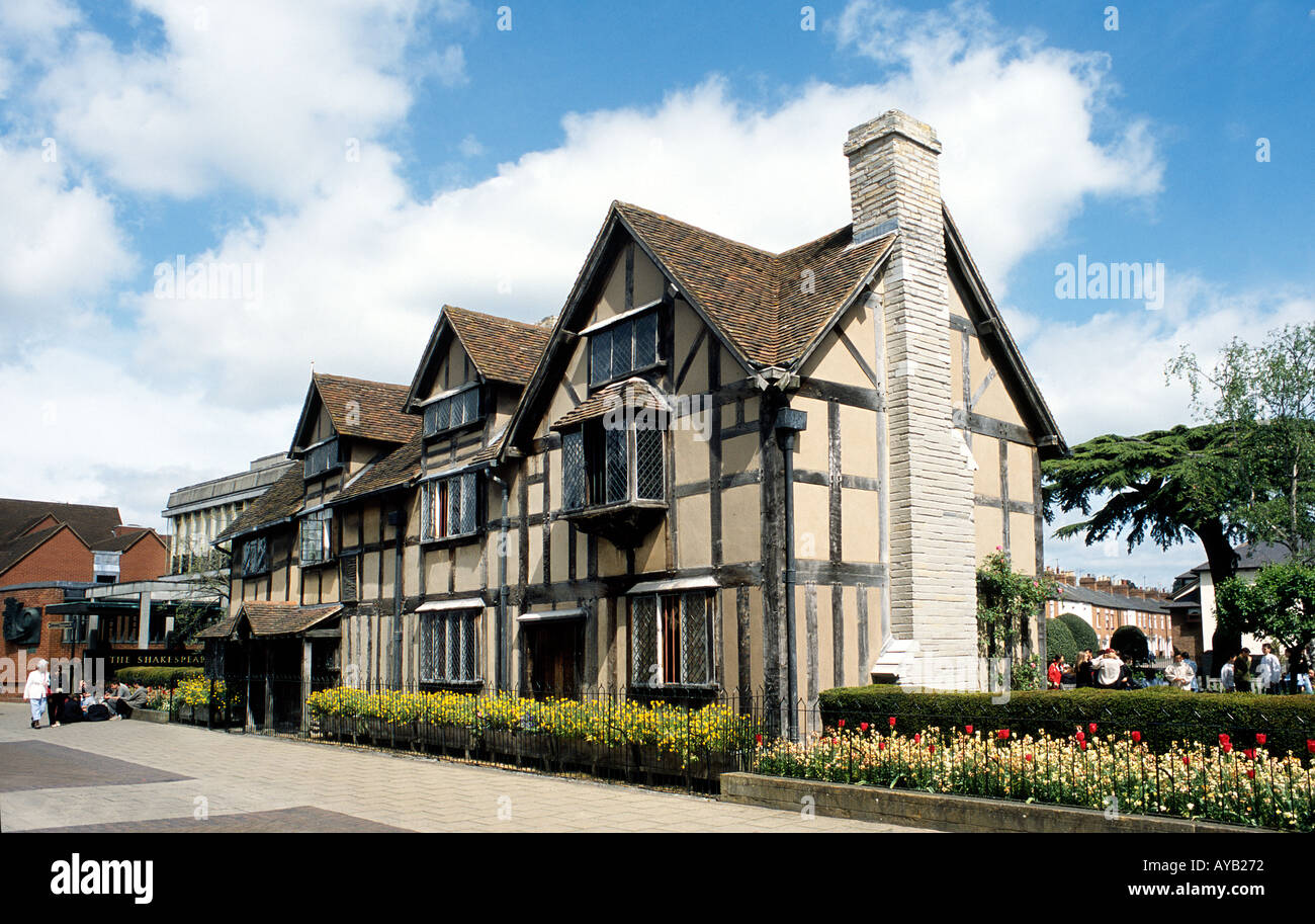 La maison natale de Shakespeare à Stratford sur Avon Warwickshire Angleterre Banque D'Images