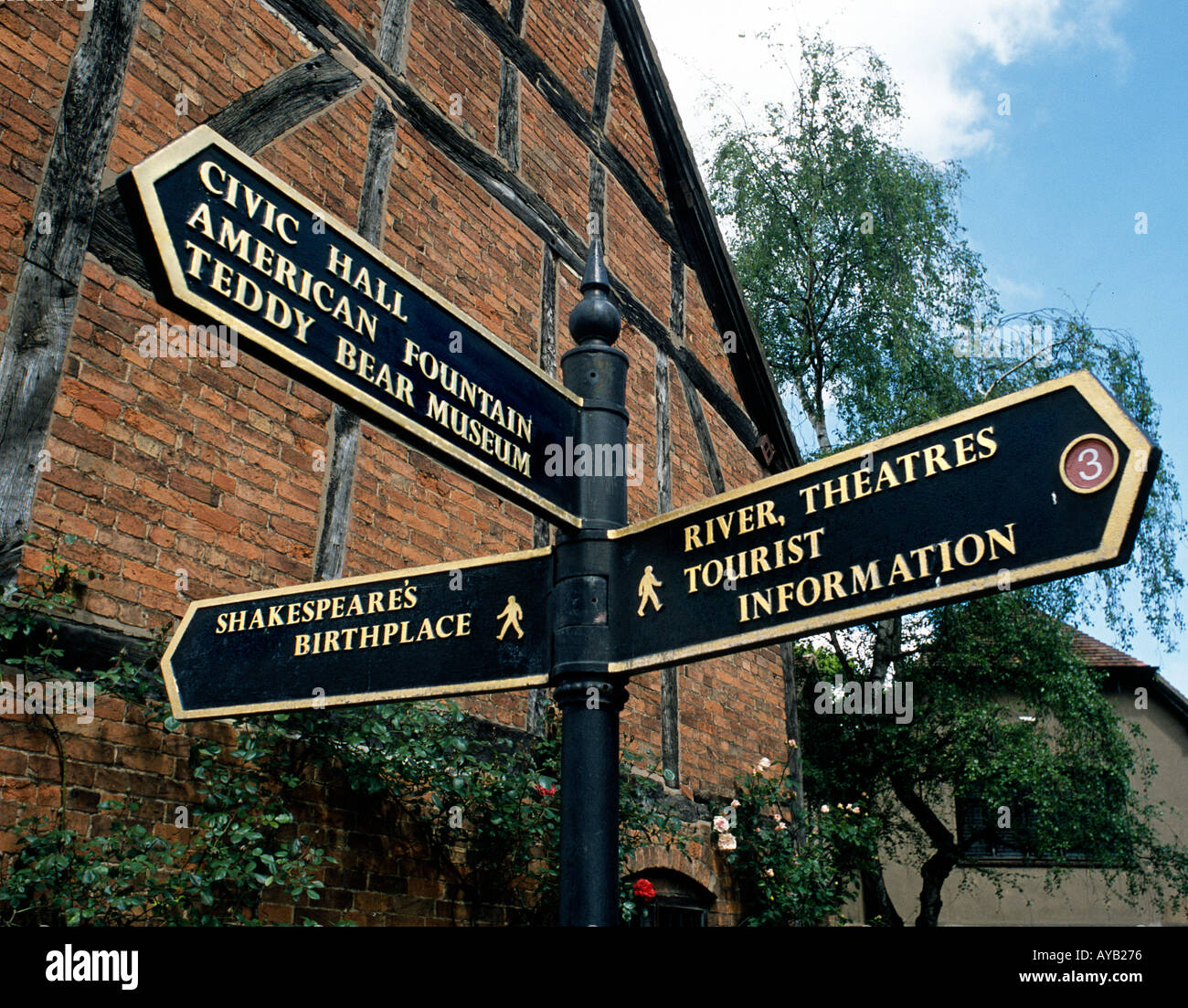 Inscrivez-vous à Shakespeare Stratford sur Avon Banque D'Images