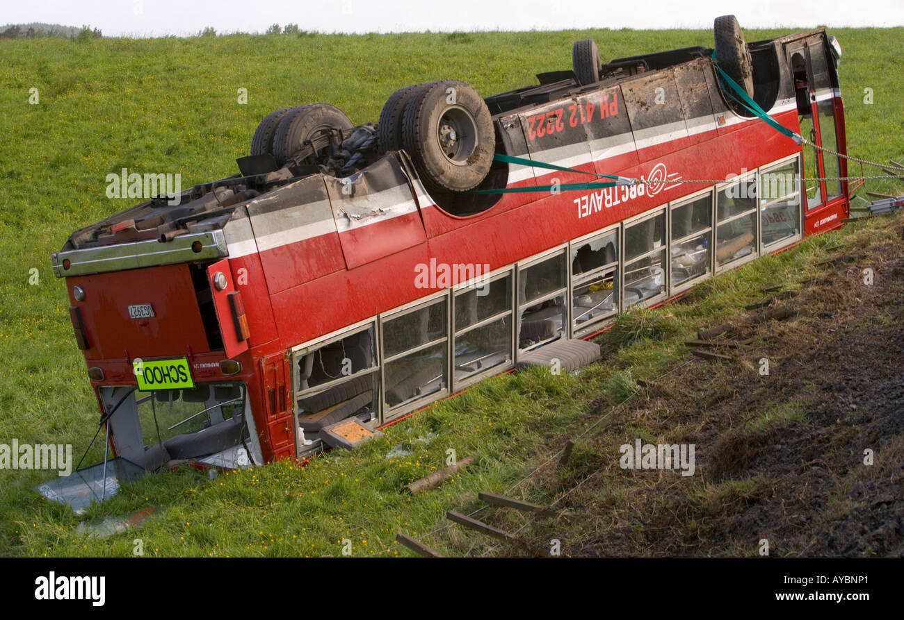 Dans les fossés d'autobus scolaires Banque D'Images