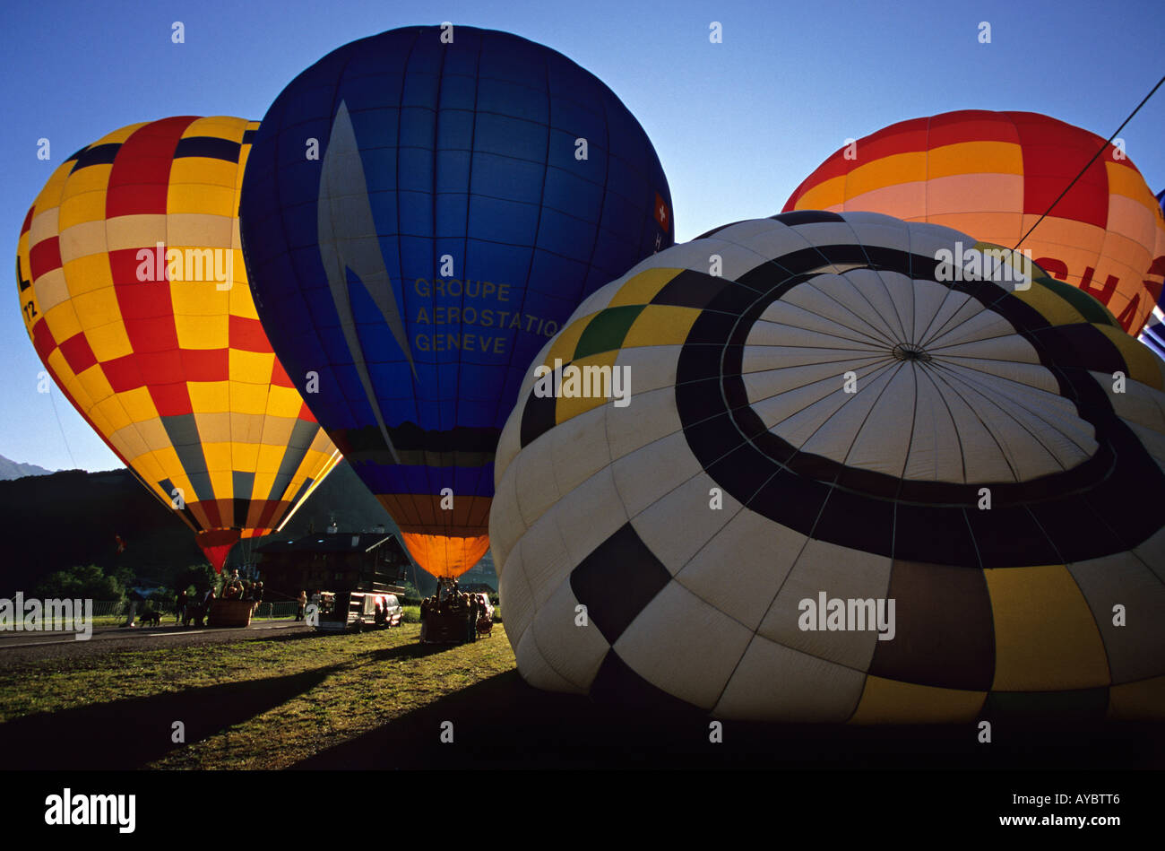 Hot air balloons festival France Banque D'Images