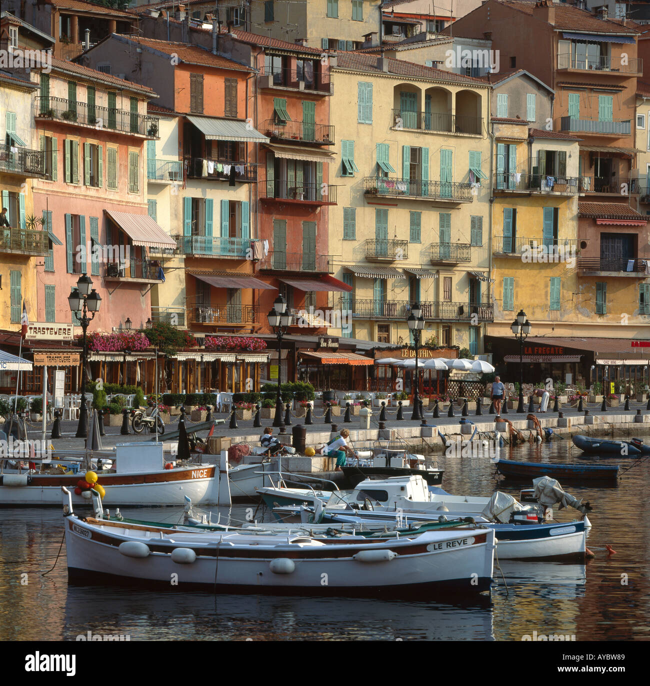 Port de Villefranche, Côte d'Azur. Banque D'Images