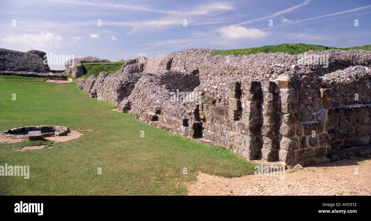 OLD SARUM CASTLE WILTSHIRE ENGLAND UK Banque D'Images