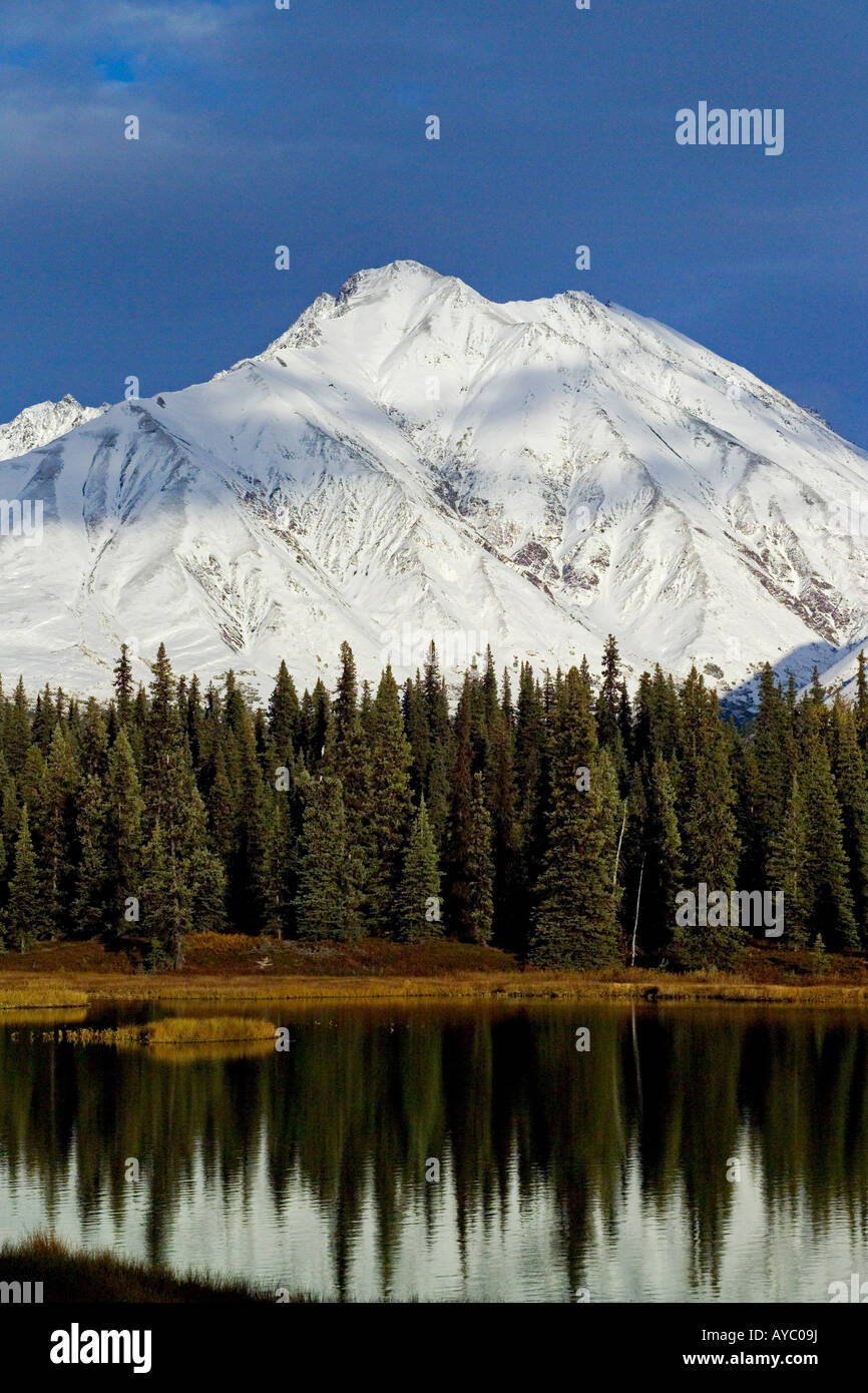 USA, Alaska. Les montagnes sans nom dans la chaîne de l'Alaska. Partie de la Talkeetna Mountains ils sont localement appelé "Craggies'. Banque D'Images