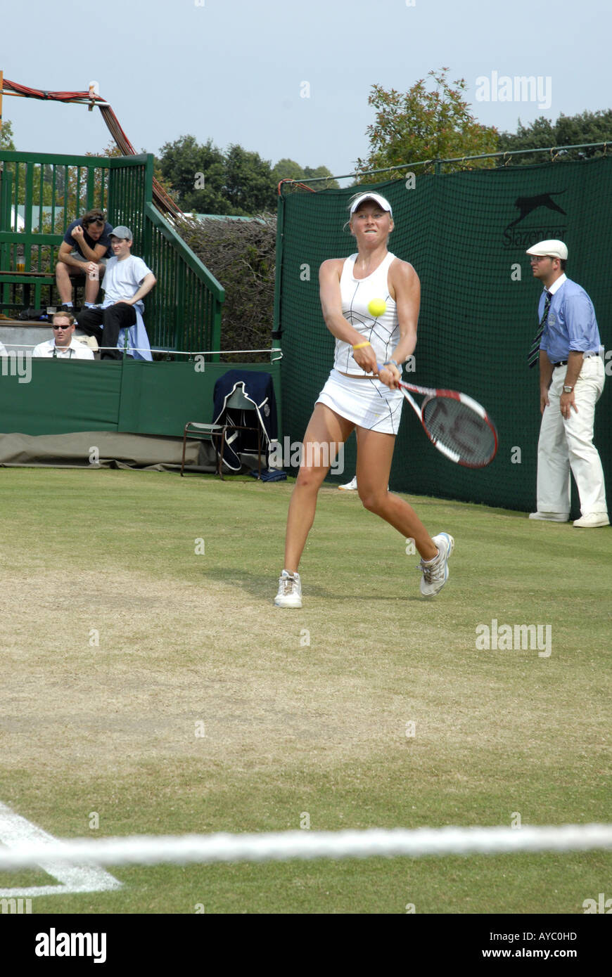 Joueur au All-England Club championnats de tennis de Wimbledon en Angleterre le 4 juillet 2006 Banque D'Images