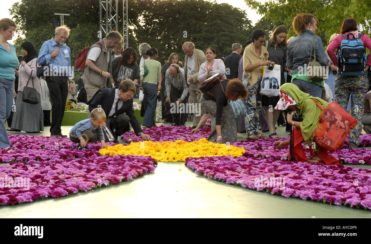 Premier anniversaire commémoratif des attentats de Londres le 7 juillet 2005 dans Regents Park le 7 juillet 2006 Banque D'Images