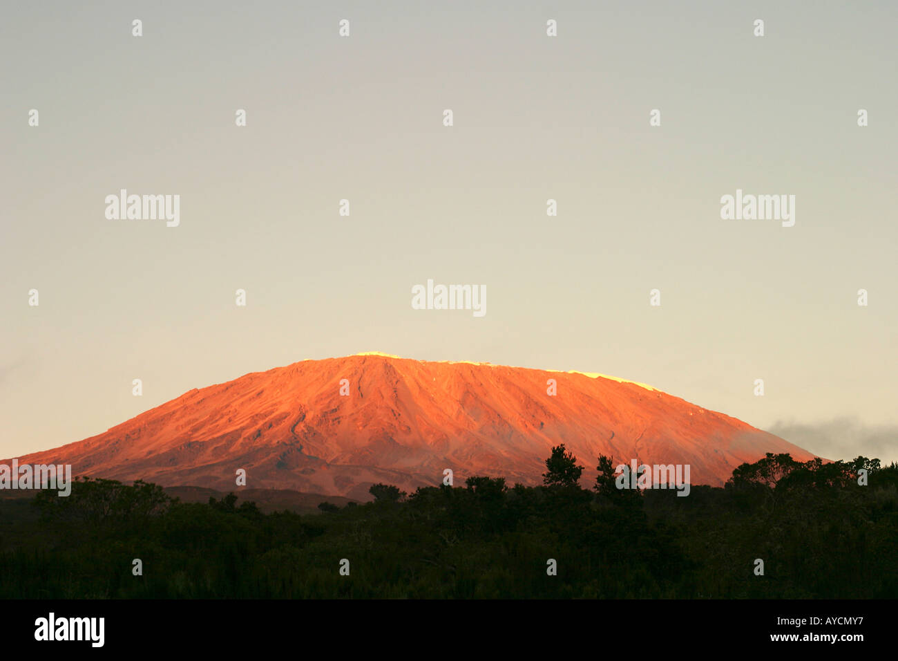 Le Mont Kilimanjaro en Tanzanie Banque D'Images