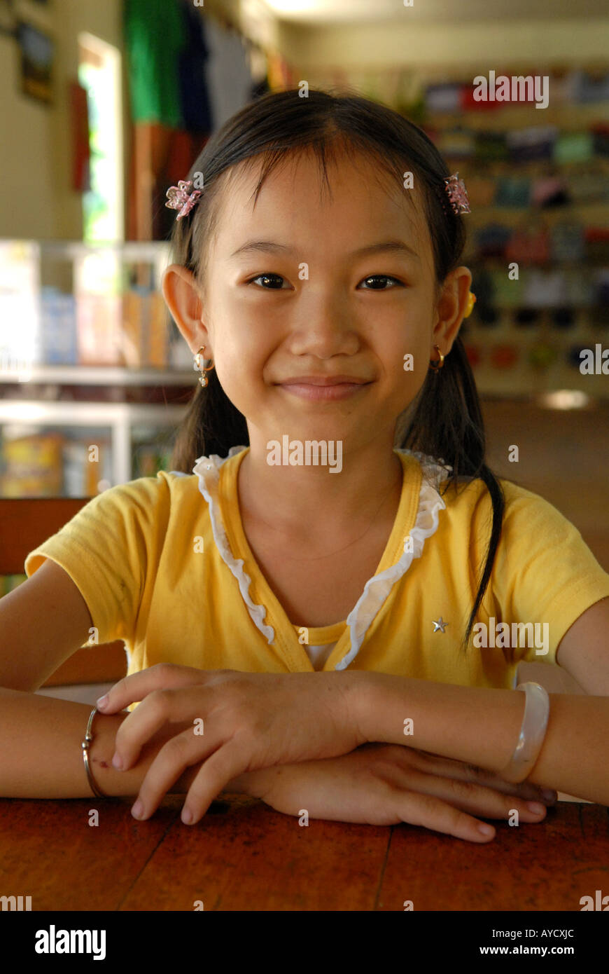 Portrait d'une fille vietnamienne Banque D'Images