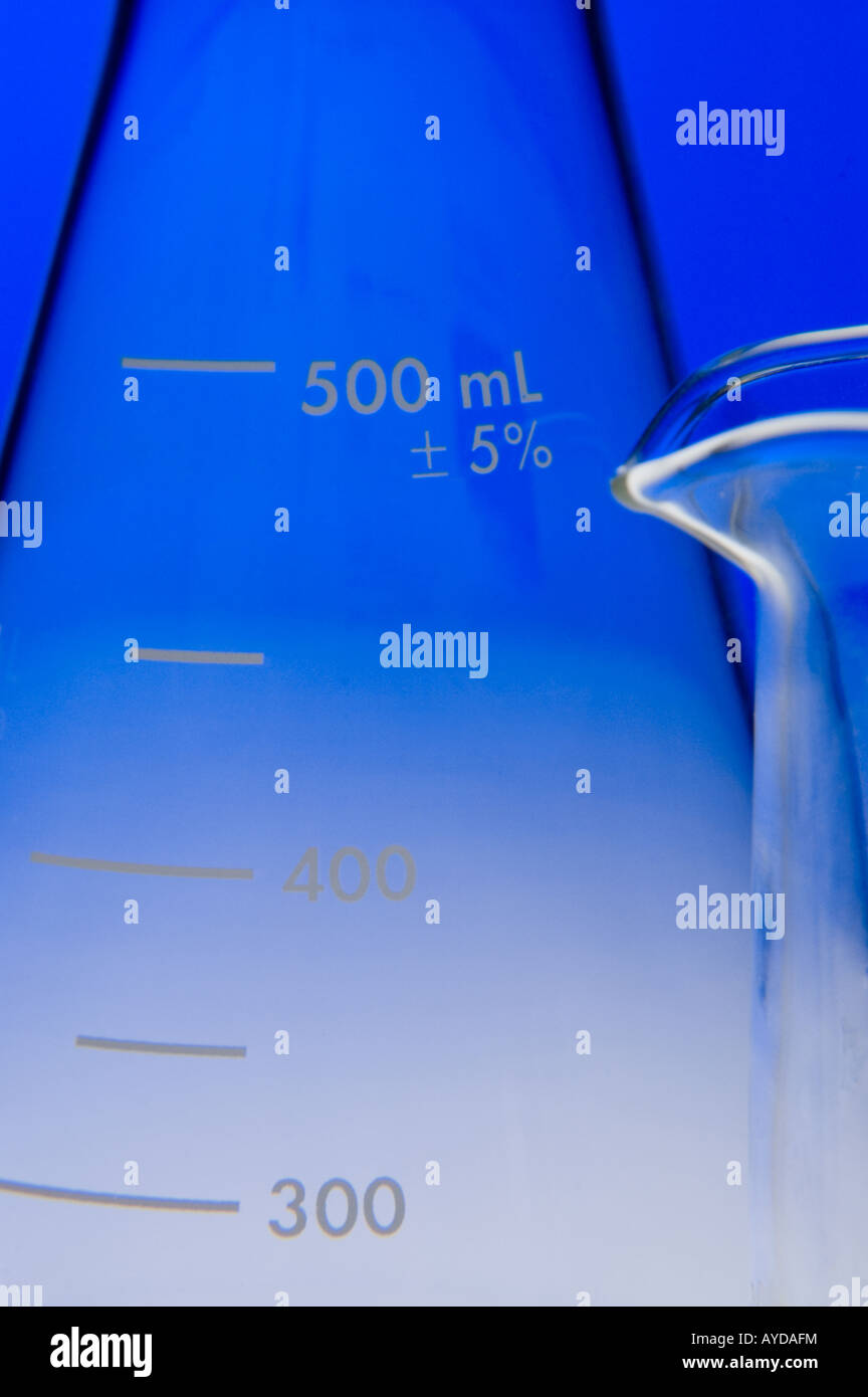 Matériel de laboratoire en verre Banque D'Images