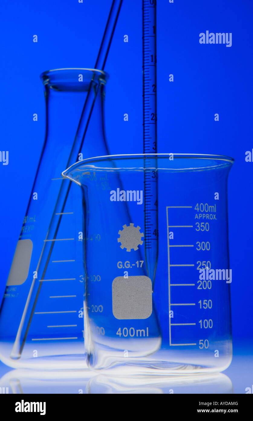 Matériel de laboratoire en verre Banque D'Images