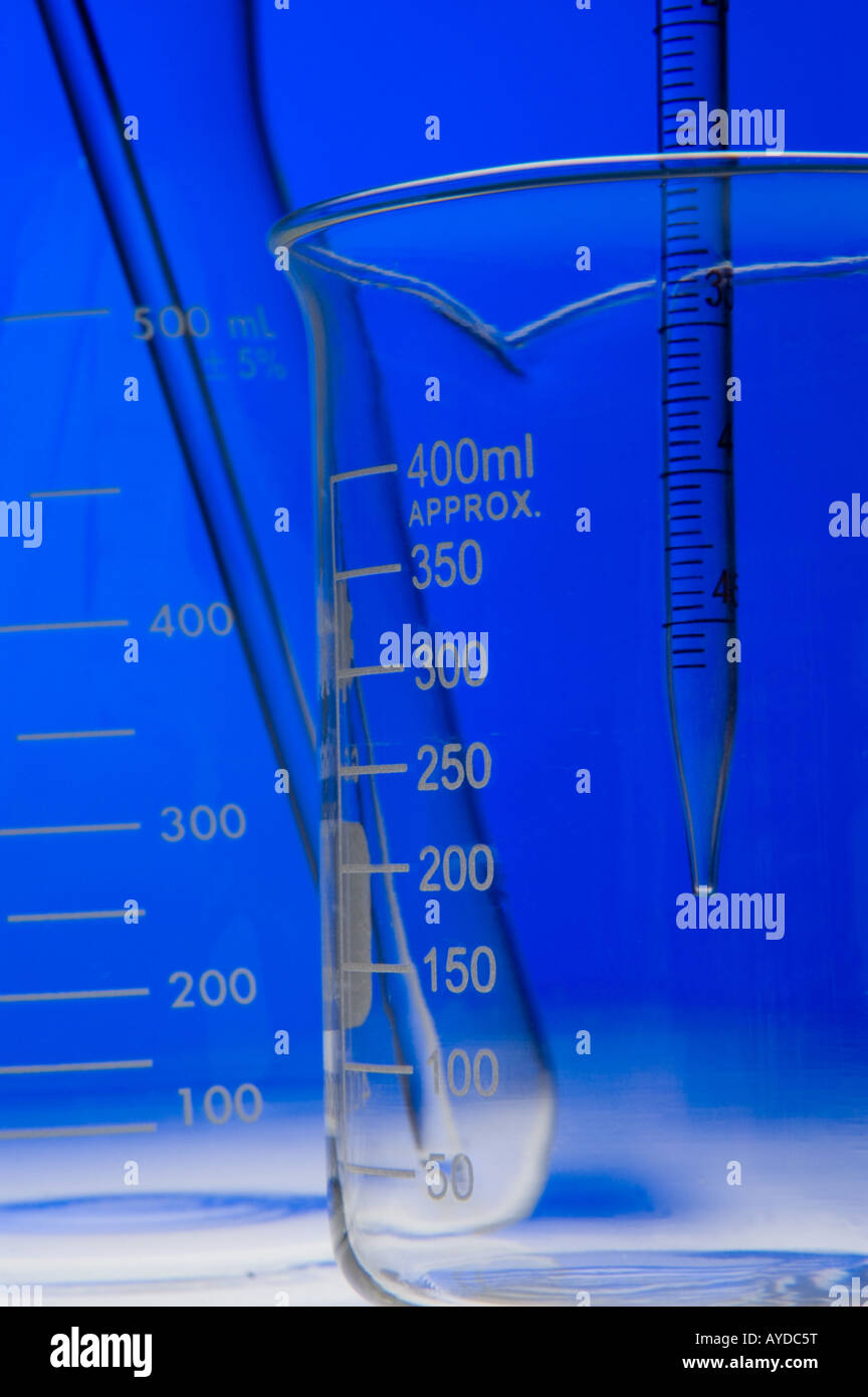 Matériel de laboratoire en verre Banque D'Images