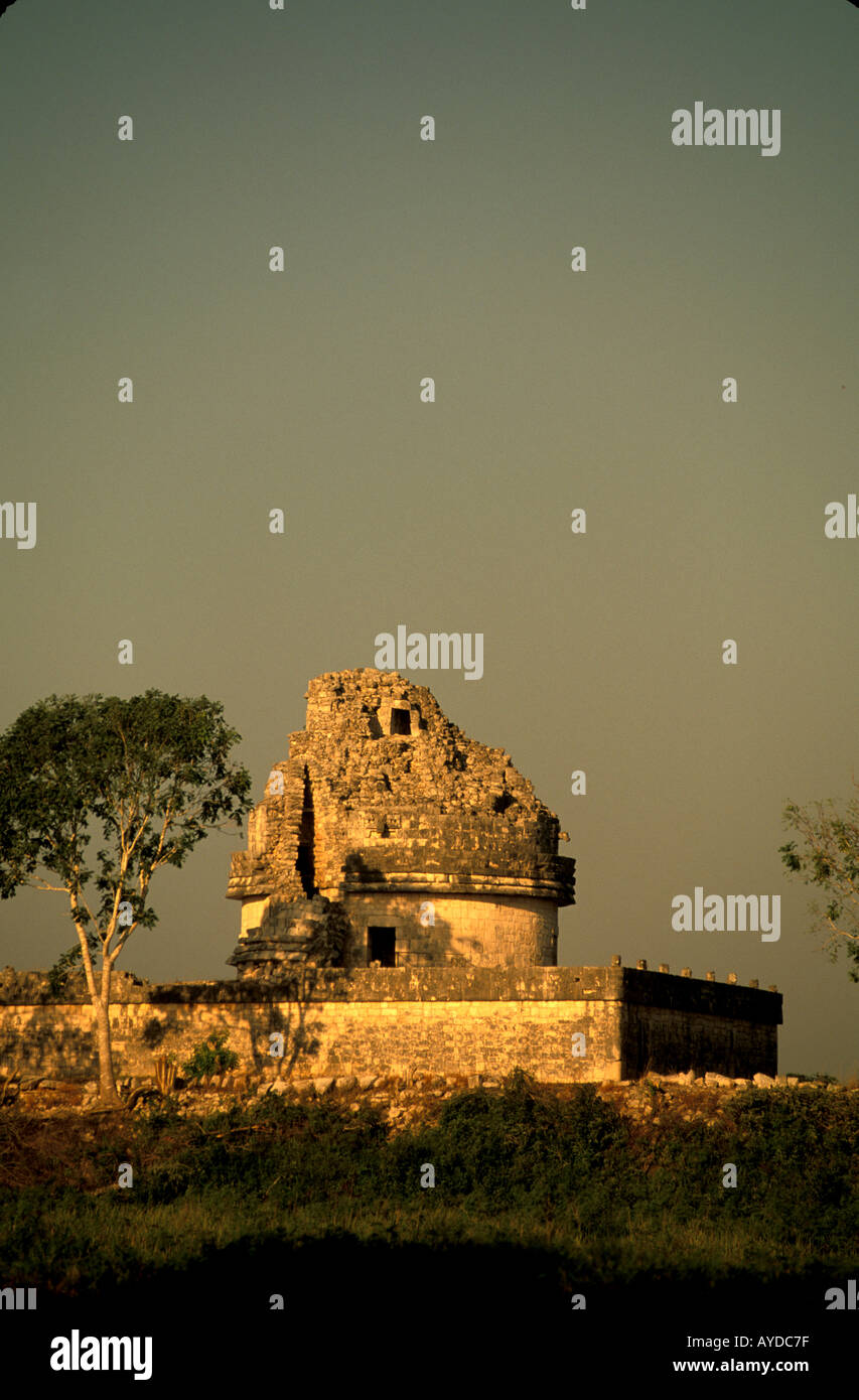 Mexique Yucatan Chichen Itza l'Observatoire wop Banque D'Images