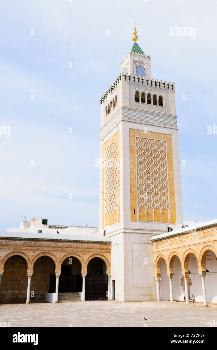 Grande Mosquée, Tunis Tunisie Banque D'Images