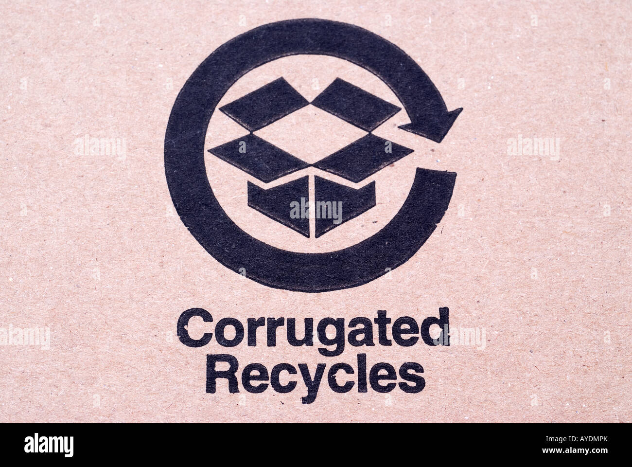 Recycle le carton ondulé Banque D'Images