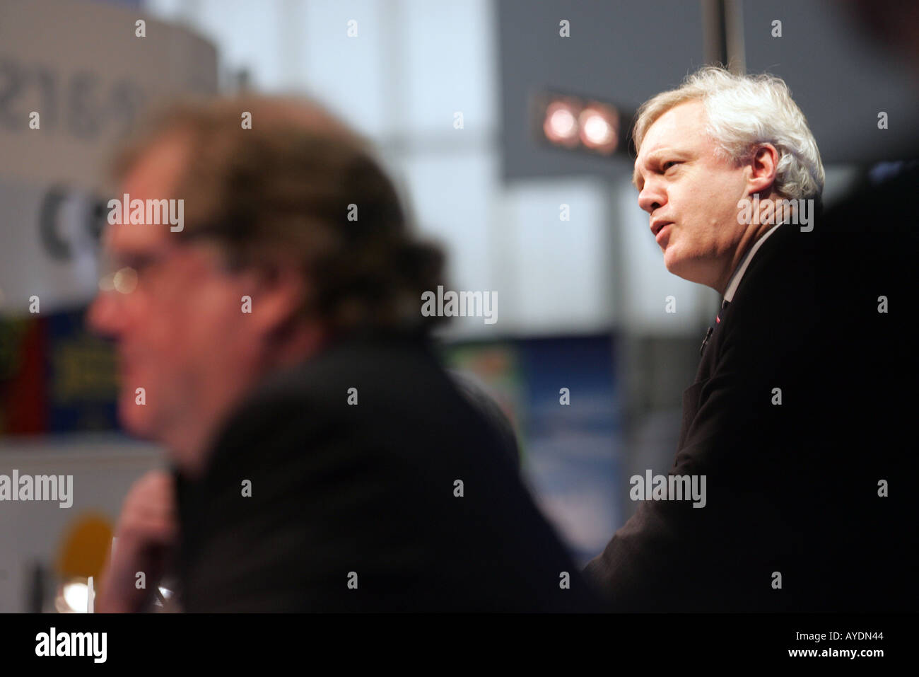 David Davis à la conférence IBC à Londres. Banque D'Images