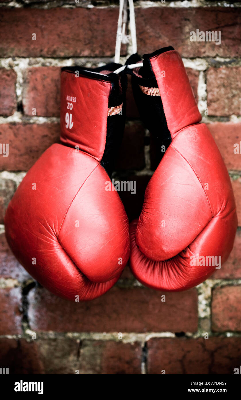 Gants de boxe VItage Banque D'Images