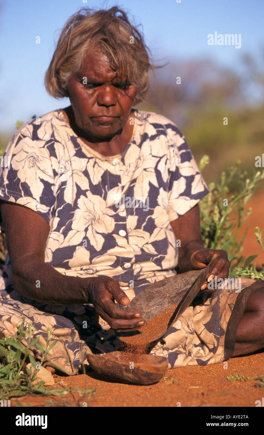 Femme autochtone australien outback Australie Banque D'Images