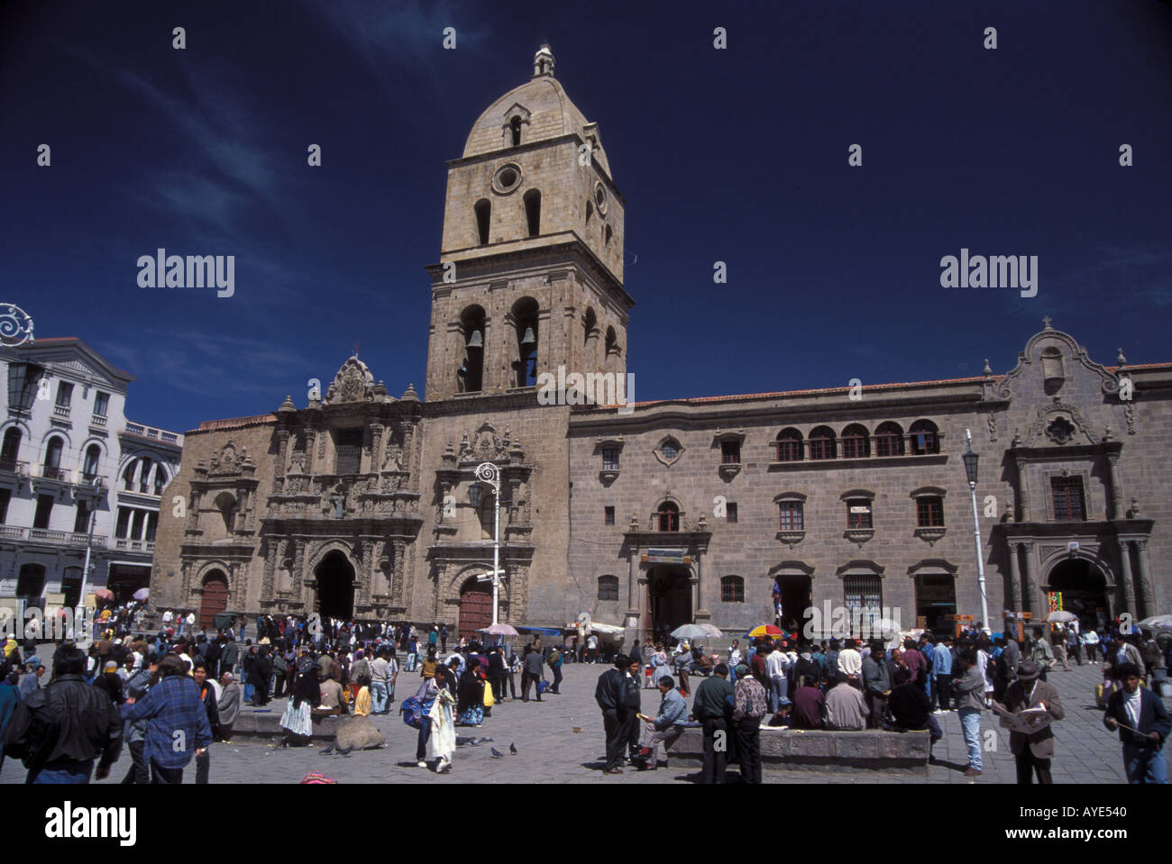 Basilique et Plaza San Francesco La Paz capitale de la bolivie Banque D'Images