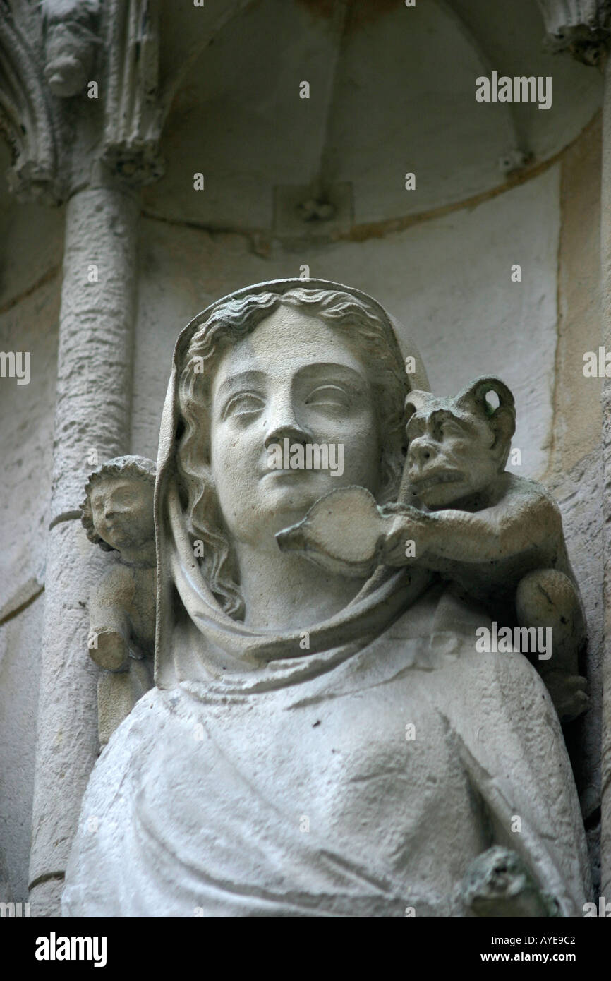 Statue à Rouen Normandie France Banque D'Images