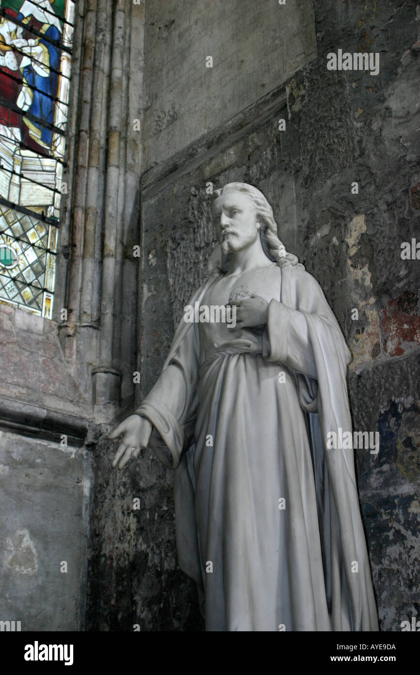 Statue du Sacré-Cœur par Bogino Rouen Normandie France Banque D'Images