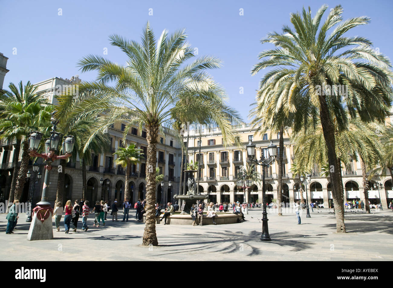 Voyage, tourisme, Espagne, Catalogne, Barcelone, ramblas, typique, l'espagnol, du vrai, du lieu, de l'architecture, royal, l'Espagne, square, centre Banque D'Images