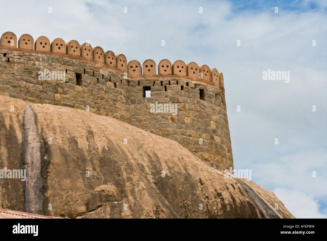 Fort à Tirumayam en Inde au Tamil Nadu Banque D'Images
