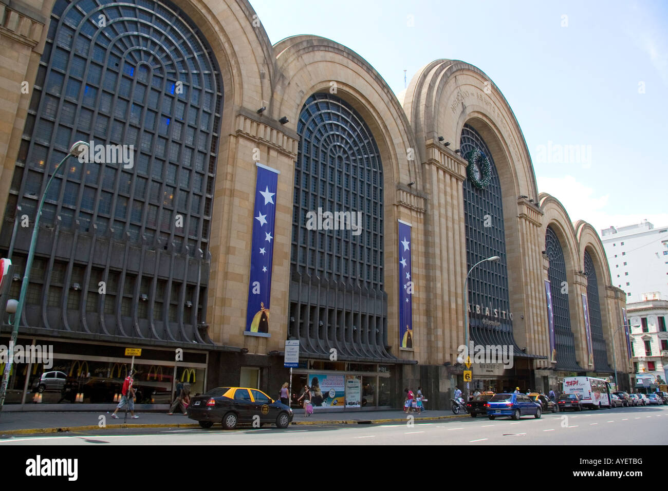 Extérieur de la Centre Commercial Abasto de Buenos Aires Argentine Banque D'Images